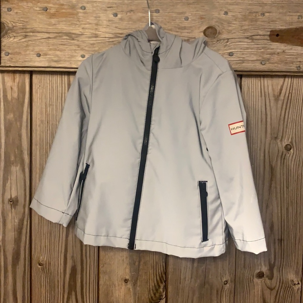 Hunter reflective raincoat